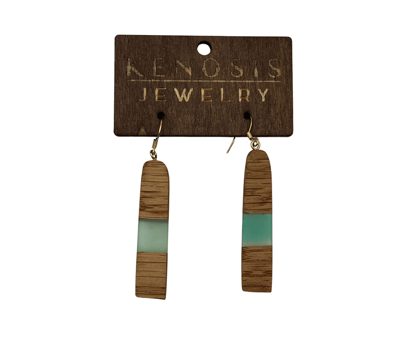 Ella – lange treøreringer med grønn detalj